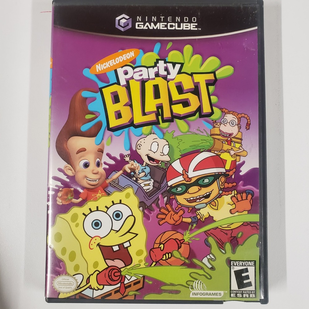 Nickelodeon Party Blast Nintendo GameCube GCN 2002 SpongeBob Rugrats Zim